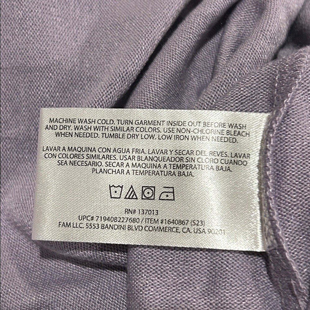 Banana Republic Womens Long Sleeve V-Neck Top Purple MEDIUM NWT - Picture 9 of 9